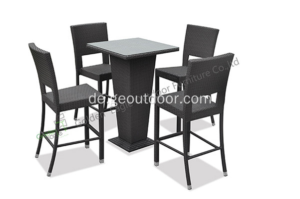 Outdoor-PE-Wicker 5-teiliges Bar-Set