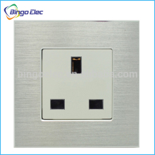 Uk standard aluminium panel silver color 13A power socket