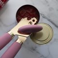 Abridor manual de lata de aço inoxidável de qualidade de ouro rosa rosa