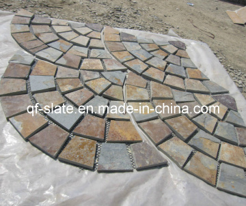 Autumn Rose Slate Fan Net Paste for Wall and Flooring