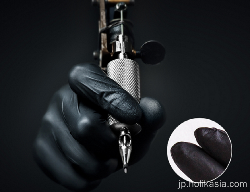 産業用の黒いニトリル手袋