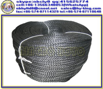 3 strand pe rope / nylon poly cord rope / poly dan line rope