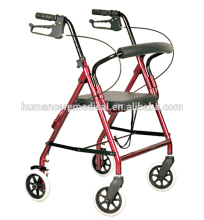 2015 new design aluminum foldable walkers rollator with seats and backrest for sale