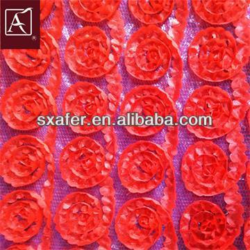 Taffeta Ribbon Embroidery Mesh Fabric For Children Clothing