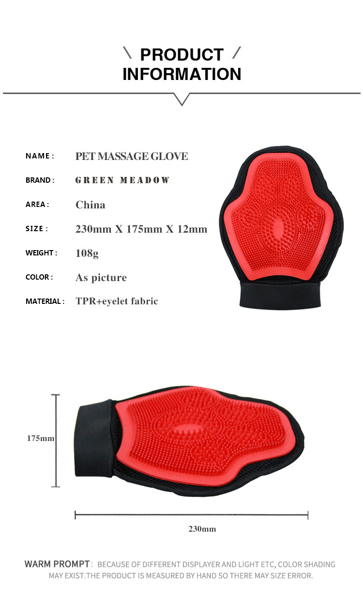 Factory Wholesale Multifunction 2 IN 1 Pet Washing Glove Pet Cat Dog Deshedding Grooming Glove Brush