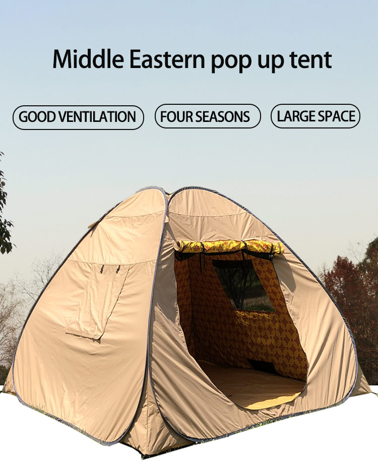 Automatic Quick Setup Pop Up Customized  Middle Eastern Tent Durable Portable Middle East Tent Pop Up Tent