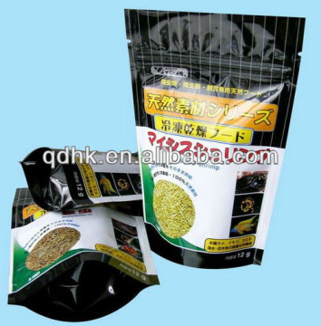 top eco bottom gusset plastic bag for fish,tortoise etc. feed