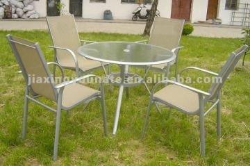 UNT-064 outdoor aluminum dinner table set