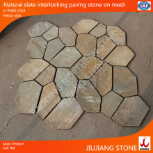 natural yard slate mat mesh flower pattern stone