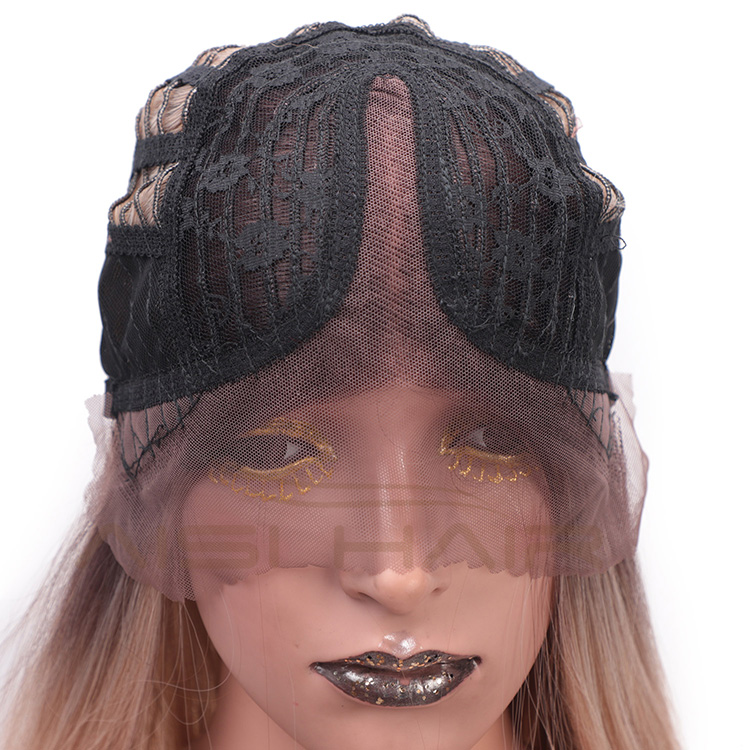 Aisi Hair Ombre Blonde Synthetic Lace Front Long Straight Wigs High Temperature Fiber Straight Lace Front Wigs