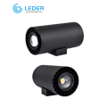LEDER Μαύρη πίστα Χαρακτηριστικό LED Φωτιστικό τοίχου εξωτερικού χώρου