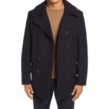 Black Custom men's winter coat men's coats wool formal long coat for men