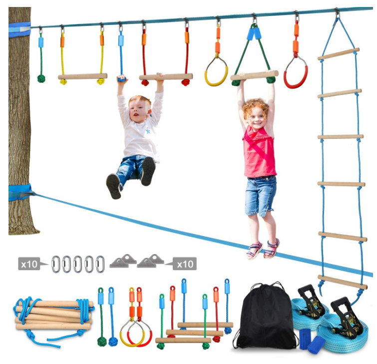 GIBBON Ninja Obstacle Course Line Kit 40ft Slackline