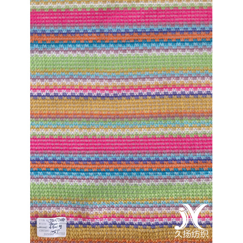 Telas de envoltura de encubrimiento de crochet de poliéster de rayas multicolores