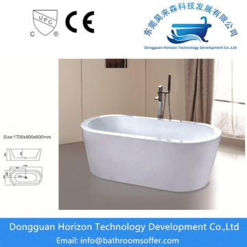 Oval-shape acrylic tub spa bathtub