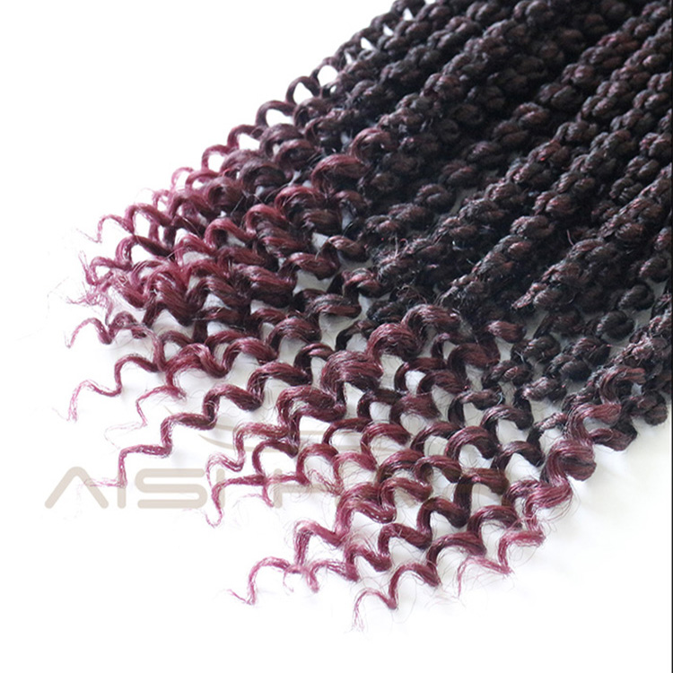 Aisi Hair 12 Inch Marley Braids Ombre Crochet Braids Synthetic Braiding Hairpieces Twists Curly Crochet Hair Extensions