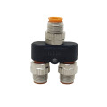 4 Pin M12 Male A Coded Y Connector