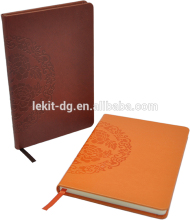 a5 embossed design thin leather notebooks