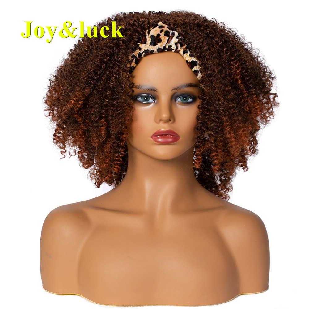 Wholesale Ladies Hair African Wave Hairband Ombre Black Hairband Natural Wavy Headband Wigs for Black Women Synthetic Hair Wigs