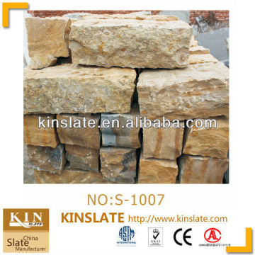 Kinslate Own Quarry and Factory Natural Stone Beige Sandstone Decorative Garden Stepping Stones