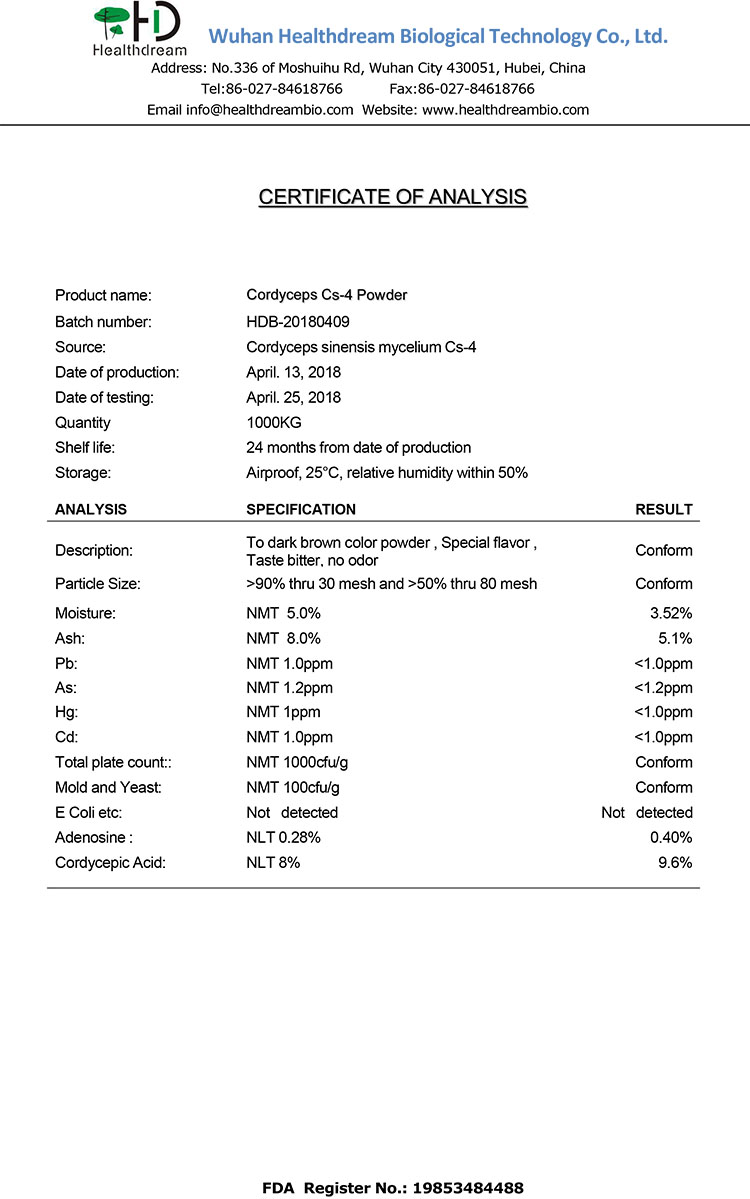 Cordyceps Sinensis Extract Powder CS-4