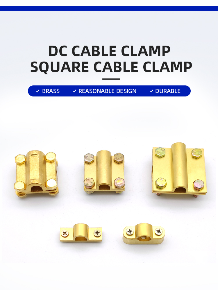 Electrical Ground Connector Brass Square Cross Clamps wire connector