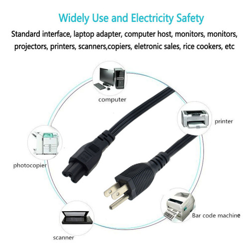 US Plug 3-polig plat netsnoer