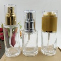 Clear glass cosmetic spray bottles with PP caps