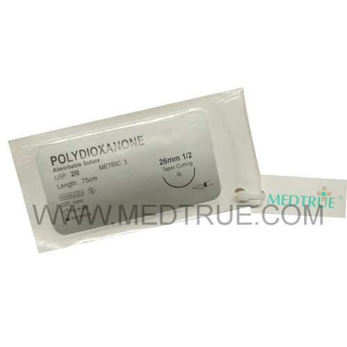 CE/ISO Approved Medical Disposable Polydioxanone Surgical Suture with Needle (MT580F0706)