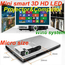 Projector Win8 system full hd 3d led projector with computer 300 inch projector screen mini projector