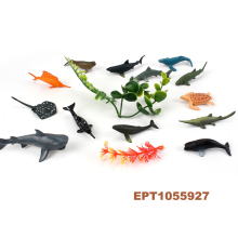 Ocean Adventure: EPT Promotion 18-Piece Marine Organism Whale Shark Toy and Sea Animal Model Set