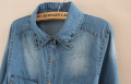 Vrouwen punk stijl denim shirt