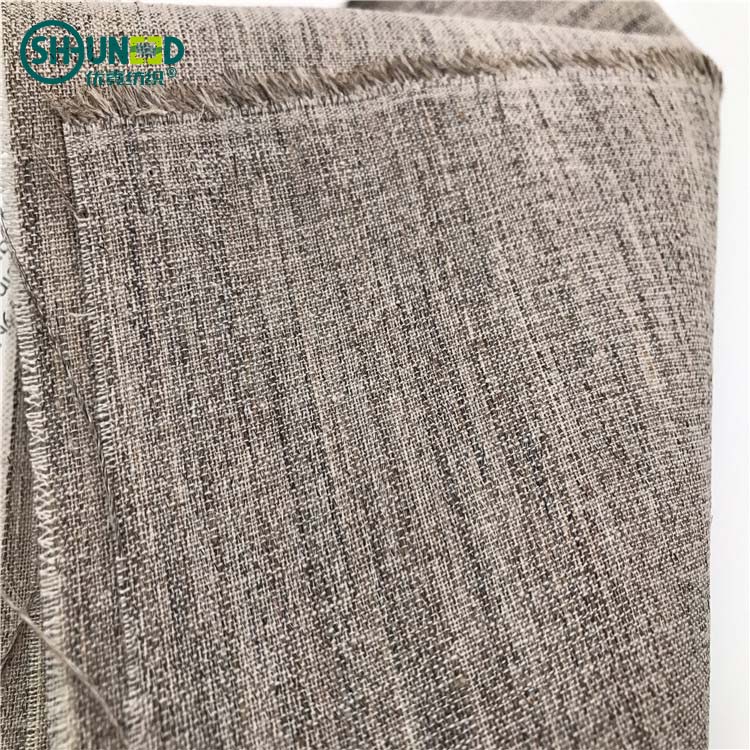 Chinese Factory wool canvas horse hair interlining for suit woven cotton chest interlining for suit/coat