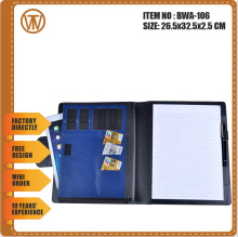 business Multiple folds A4 leather portfolio folder/conference folder