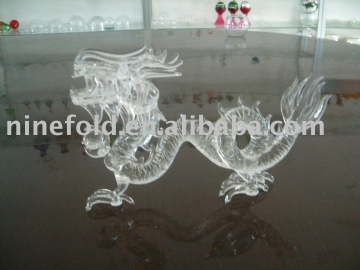 Glass dragon ( glass craft , glass decoration , craft)