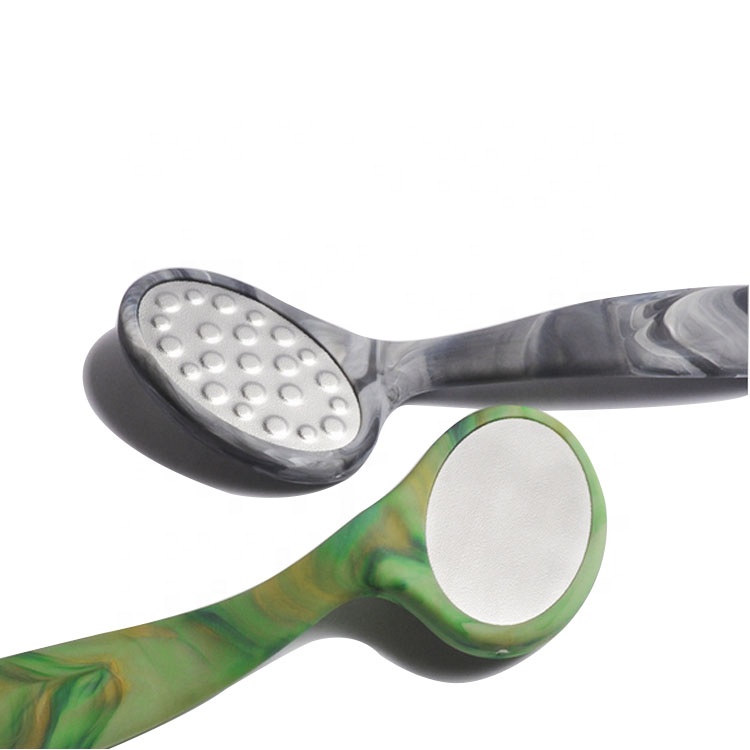 304 Metal Small Black ABS Handle Foot File Marble Painting Hard Skin Remover