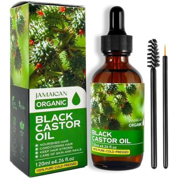 Großhandel Private Label Organic Pure Jamaican Schwarzes Rizinusöl Haarwachstum Öl Rizinusöl für Haare Wimpern Hautpflege Hautpflege