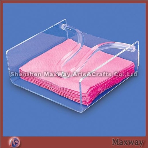 Simple Structure Transparent Plastic Acrylic Paper Napkin Case/Box