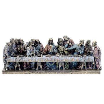Custom decoration metal statue bronze last supper sculpture