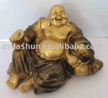 DS-009C Golden Buddha/Polyresin crafts/happy buddha