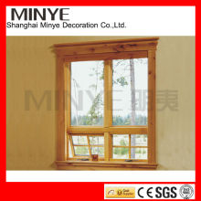 Wooden window frame designs /Aluminium window double glazed window /Aluminum swing window with 1 fixed window