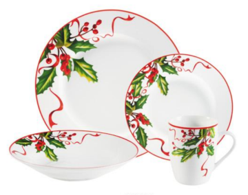 Christmas Mistletoe Porcelain Dinnerware