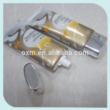 Skin care product packaging tubes, cosmetic packaging tubes flat oval shape