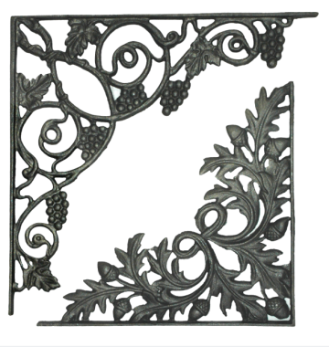 Metal decorative wrought iron corners