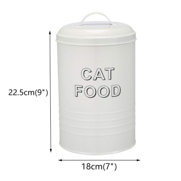 Pet Food Storage Tin With Serving Scoop