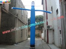 Blue Color Advertising Inflatables Rip-stop Nylon Parachute Air Dancer / Sky Dancer Tube