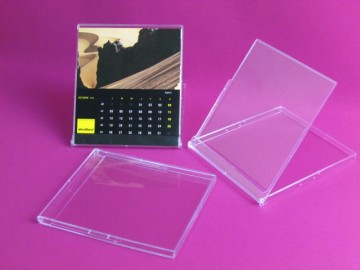 Crystal cd calendar case super clear plastic wholesale