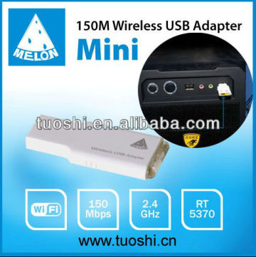 Portable Mini 150Mbps Wireless USB Adapter/Wireless Wifi USB Dongle/Wireless network card ChipsetRt5370