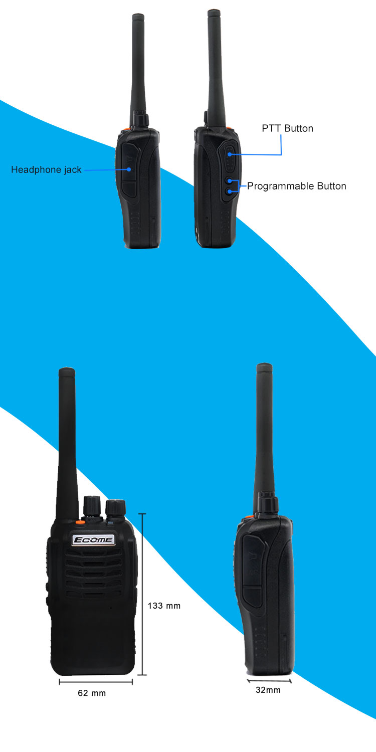 на длинные дистанции Woki Toki Ecome ET-518 UHF VHF Walkie-Talkie Двухчастотные радиостанции