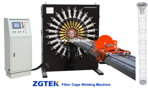 Filter cage welding machine line